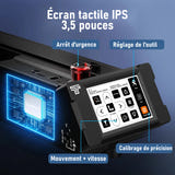 TwoTrees TTC450 Pro - fraiseuse CNC GRBL noire et rouge, précision 0,05 mm, vis T8 : écran tactile USB