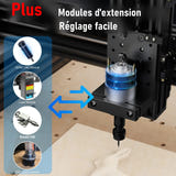 TwoTrees TTC450 Pro - fraiseuse CNC tout métal avec aspirateur M2 : zone de travail