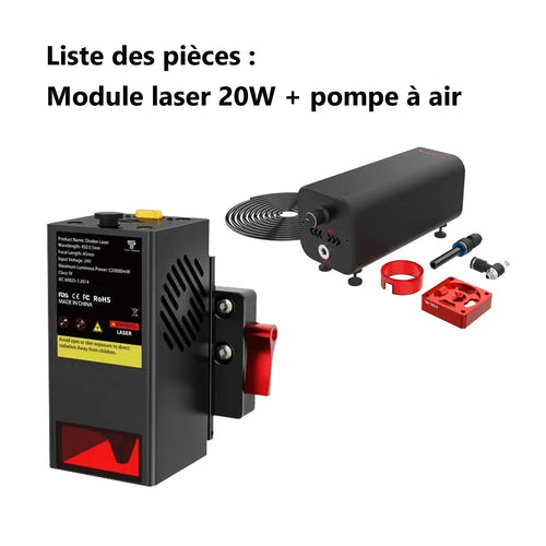 TwoTrees TTC450 Pro - Fraiseuse CNC tout métal, ports 4e axe, laser et broche 500 W : extension