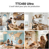 TwoTrees TTC450 Ultra - fraiseuse CNC 460 × 460 mm, écran tactile 3,5 pouces : dimensions