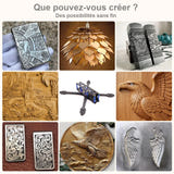 TwoTrees TTC6050 - fraiseuse CNC 3 axes, broche 500 W, rails linéaires et vis à billes : plateau rainures t