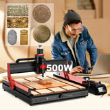 TwoTrees TTC6050 - fraiseuse CNC 3 axes, broche 500 W, rails linéaires et vis à billes - visuel 2