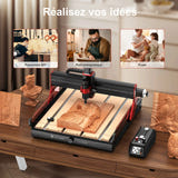 TwoTrees TTC6050 - fraiseuse CNC 3 axes, broche 500 W, rails linéaires et vis à billes : ensemble
