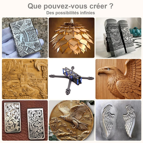 TwoTrees TTC6050 - fraiseuse CNC 4 axes, 600 x 500 mm, broche 500 W, capteur infrarouge - visuel 3
