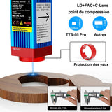 TwoTrees TTS-55 Pro - Graveuse laser diode 5,5 W, zone de gravure 300 x 300 mm : faisceau affine 0 0,8 mm
