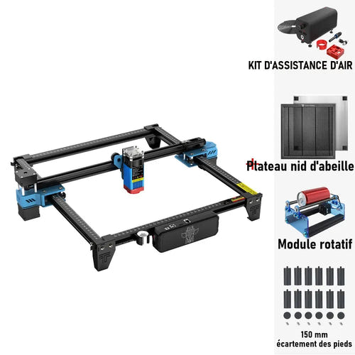 TwoTrees TTS-55 Pro Kit 5 - graveur laser 5,5 W, Wi-Fi, 300 x 300 mm : tts55pro kit5 galerie vue générale
