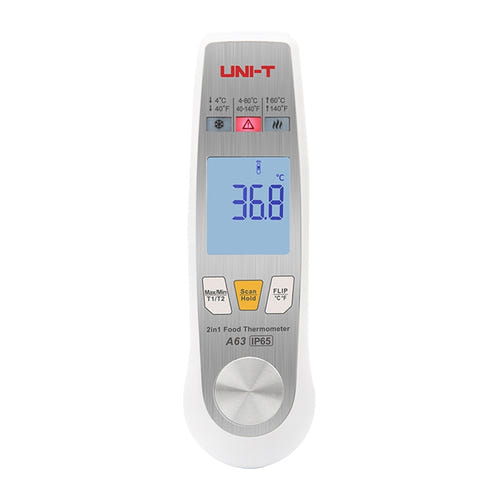 UNI-T A63 - Thermomètre alimentaire 2-en-1 infrarouge et sonde (IP65)