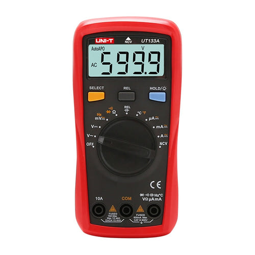 UNI-T UT133A - Multimètre numérique 600 V avec NCV et température (vue 1)