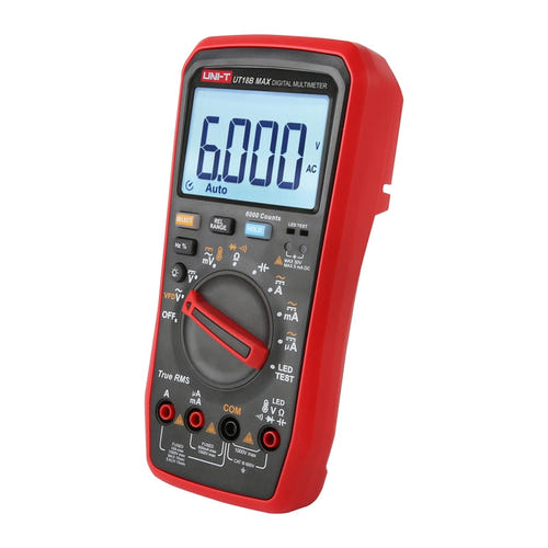 UNI-T UT18B MAX - Multimètre numérique True RMS avec test LED et température : sonde température K
