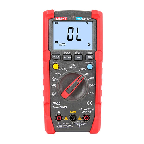 UNI-T UT191T - Multimètre industriel IP65 avec température (vue 1)