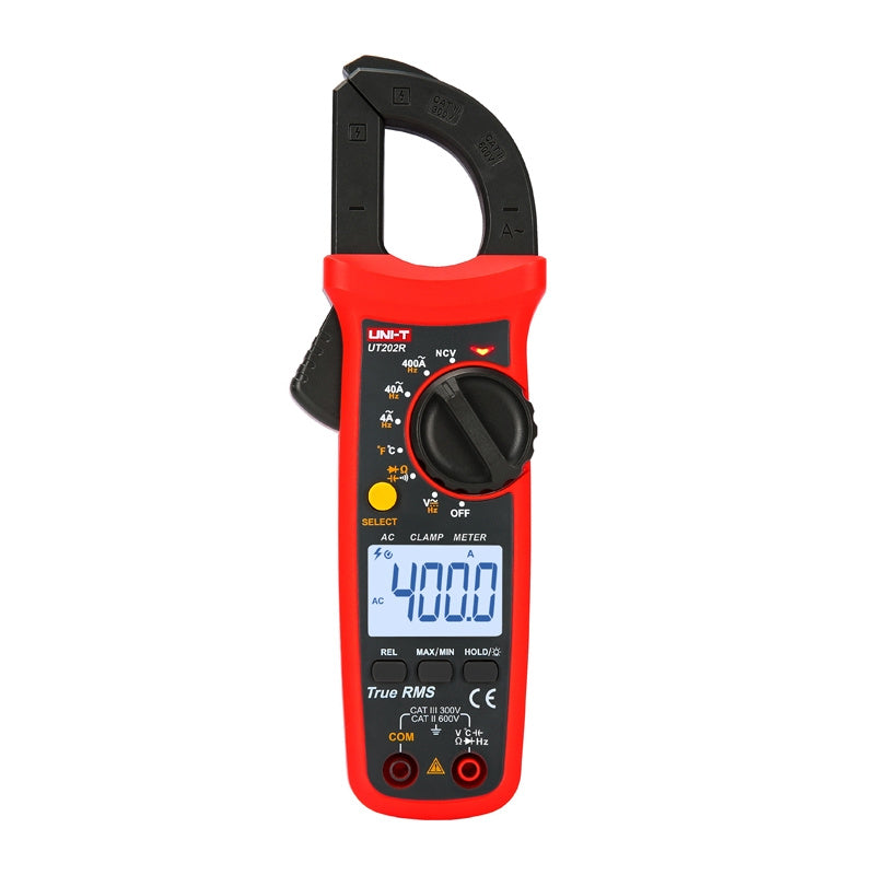 UNI-T UT202R - Pince ampèremétrique numérique True RMS 400 A (température) - visuel 1