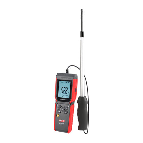 UNI-T UT362H - Anémomètre à capteur platine (vitesse, débit, température) : écran rétroéclairé débit air