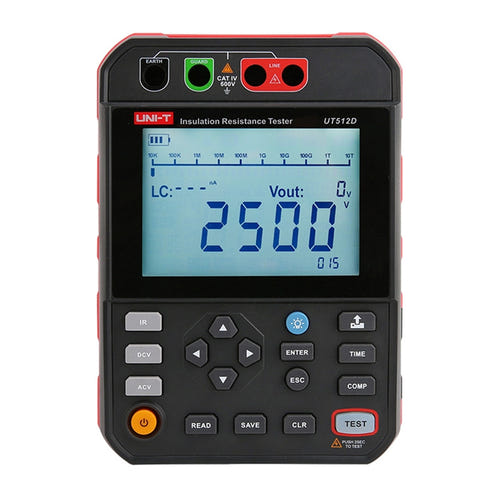 UNI-T UT512D - Testeur d'isolement haute tension (jusqu'à 2500 V)