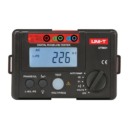 UNI-T UT582+ - Testeur de disjoncteurs différentiels (RCD) (vue 1)