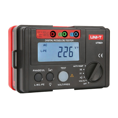 UNI-T UT582+ - Testeur de disjoncteurs différentiels (RCD) (vue 2)