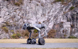Unitree B2-W avec LiDAR - robot quadrupède à roues tout-terrain : asphalte