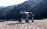 Unitree B2-W avec LiDAR - robot quadrupède à roues tout-terrain : pavés colline