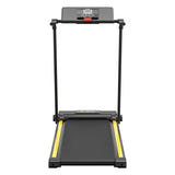 UREVO Foldi Mini - Tapis de course pliable 10 km/h, 12 programmes de fractionné, noir et orange : bande 38 x 100