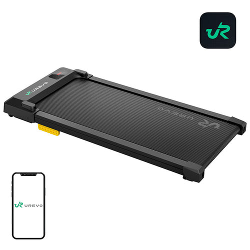 UREVO Spacewalk E1L - Tapis de course plat renforcé, charge 181 kg, noir