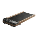 UREVO Spacewalk E4W - Tapis de course plat à finition effet bois, 12 cm, noir : sous le bureau