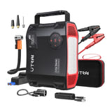 Utrai JS5 - Démarreur de batterie 1 600 A, 27 000 mAh et compresseur : afficheur