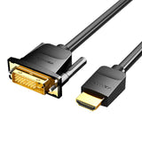 Vention ABFBI - câble HDMI vers DVI 24+1 3 m 4K : connecteurs