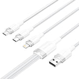 Vention CTPWG - câble de charge 3-en-1 3A, 1,5 m blanc : 3en1 Vention ctpwg embouts