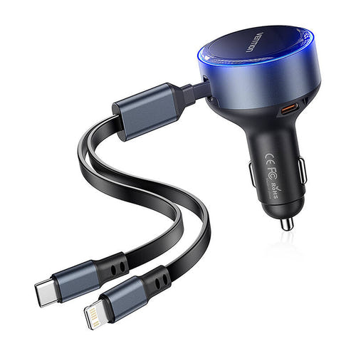 Vention FFOB0 - chargeur de voiture USB-C + câbles USB-C et Lightning 30 W
