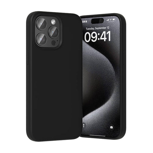 Vention KUFB0-40 - Coque silicone pour iPhone 15 Pro Max, noire : dos