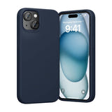 Vention KUFL0-20 - Coque silicone pour iPhone 15 Plus, bleue : dos