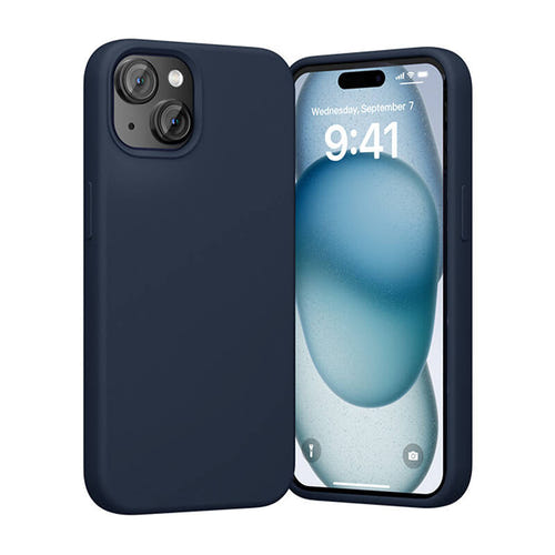 Vention KUFL0-20 - Coque silicone pour iPhone 15 Plus, bleue : dos
