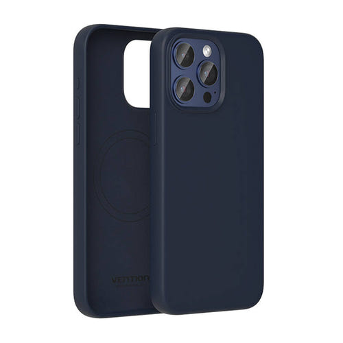 Vention KUFL0-40 - Coque silicone pour iPhone 15 Pro Max, bleue : dos