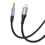 Vipfan L05 - Câble Lightning vers mini-jack 3,5 mm gris 1 m : audio vipfan l05 1 m