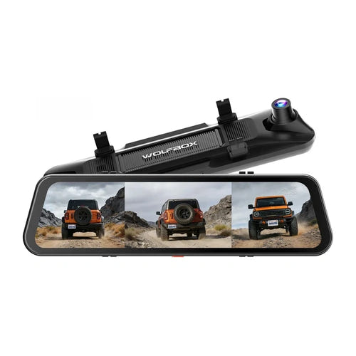 WOLFBOX G900TriPro - caméra embarquée rétroviseur 3 caméras 4K + 2.5K + 1080p : trois caméras 4K
