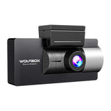WOLFBOX i17 - Caméra embarquée 3 objectifs 4K avant, 2,5K arrière et habitacle, Wi-Fi 5 GHz, GPS : face