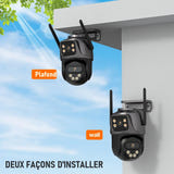 WONSDAR 4K PTZ - Caméra Wi-Fi double objectif à suivi automatique : humain