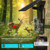 WONSDAR - caméra de chasse 4G solaire 2K, détection PIR - visuel 5