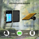 WONSDAR - caméra de chasse 4G solaire 2K, détection PIR : vision nocturne