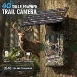 WONSDAR - caméra de chasse 4G solaire 2K, détection PIR : vue ensemble