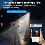 WONSDAR - Caméra de surveillance double objectif à suivi automatique, IP66, sans carte : vision nocturne