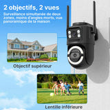 WONSDAR Caméra dôme double objectif - surveillance Wi-Fi à suivi automatique : mouvement