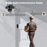 WONSDAR Caméra dôme Wi-Fi à trois objectifs - suivi automatique, IP66 : 3 objectifs application Android iOS