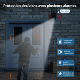 WONSDAR Caméra IP double objectif double écran - suivi automatique, IP66, Wi-Fi et RJ45 : carte 64 Go