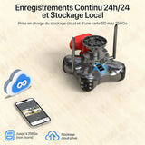 WONSDAR Caméra IP Wi-Fi 4 objectifs et 4 écrans - vision nocturne couleur et IP66 : WiFi 4 objectifs wonsdar 6