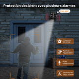 WONSDAR - Caméra IP Wi-Fi à trois objectifs et trois écrans, détection humaine, IP66, carte 128 Go : galerie 7