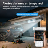 WONSDAR Caméra PTZ double objectif double écran - Wi-Fi 2,4 GHz et RJ45, vision nocturne couleur : rotation 355 degrés