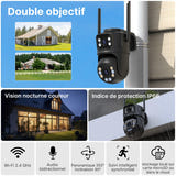 WONSDAR Caméra PTZ double objectif - suivi automatique, vision nocturne couleur, IP66 - visuel 3