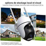WONSDAR Caméra PTZ Wi-Fi 2,4 GHz intérieur/extérieur - lot de 2, prise incluse : application icsee ptz lot