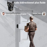WONSDAR Caméra PTZ Wi-Fi triple objectif - 3 écrans, suivi automatique, IP66 : vision nocturne