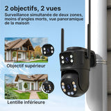 WONSDAR - caméra PTZ wifi à double objectif et double écran, suivi automatique, vision nocturne couleur : vue 3